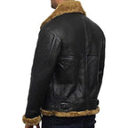 Mens B3 Flying Genuine Shearling Bomber Leather Jacket
