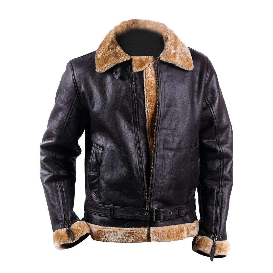 Mens B3 Sword Shearling Leather Jacket