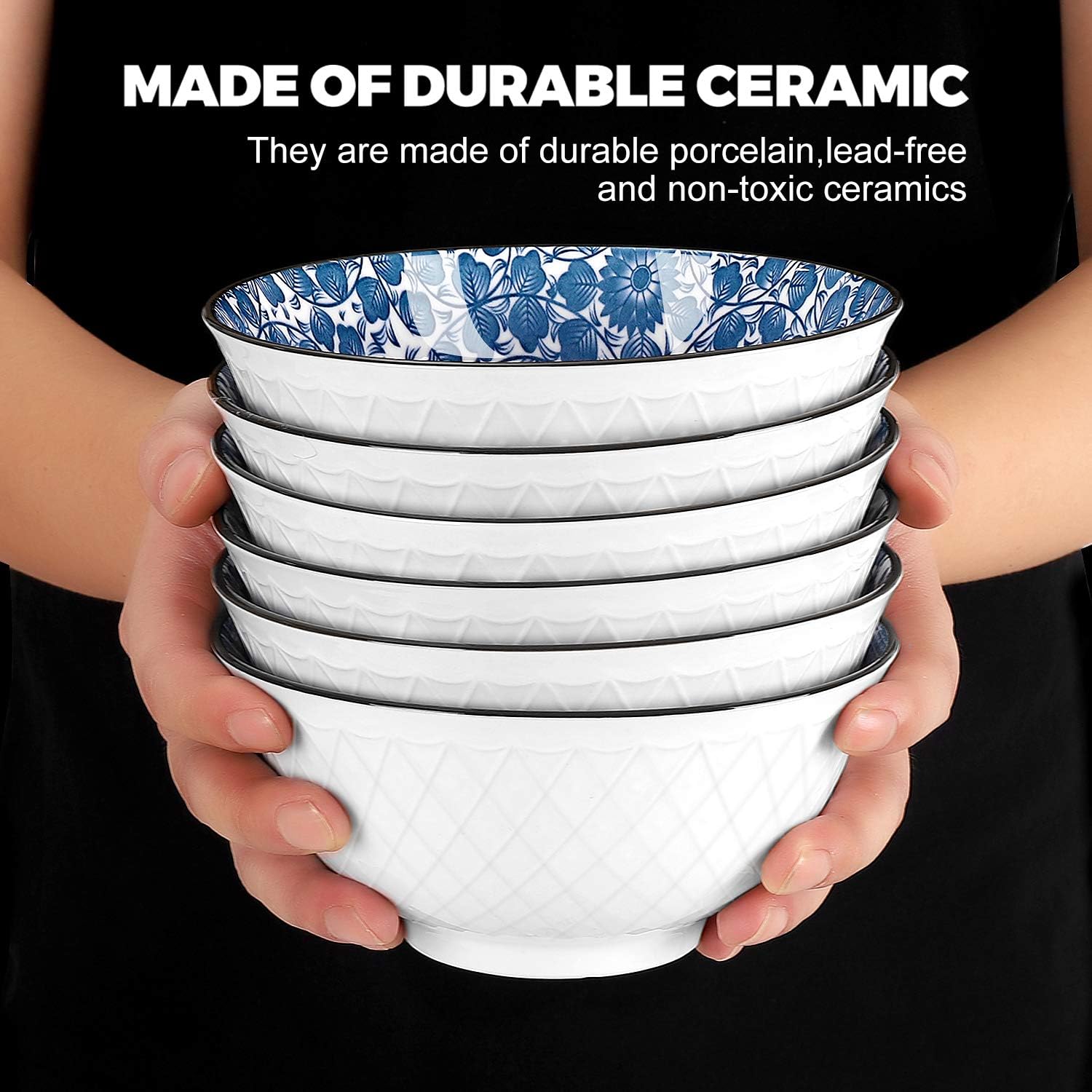 24oz Large Ceramic Ramen and Pho Bowls