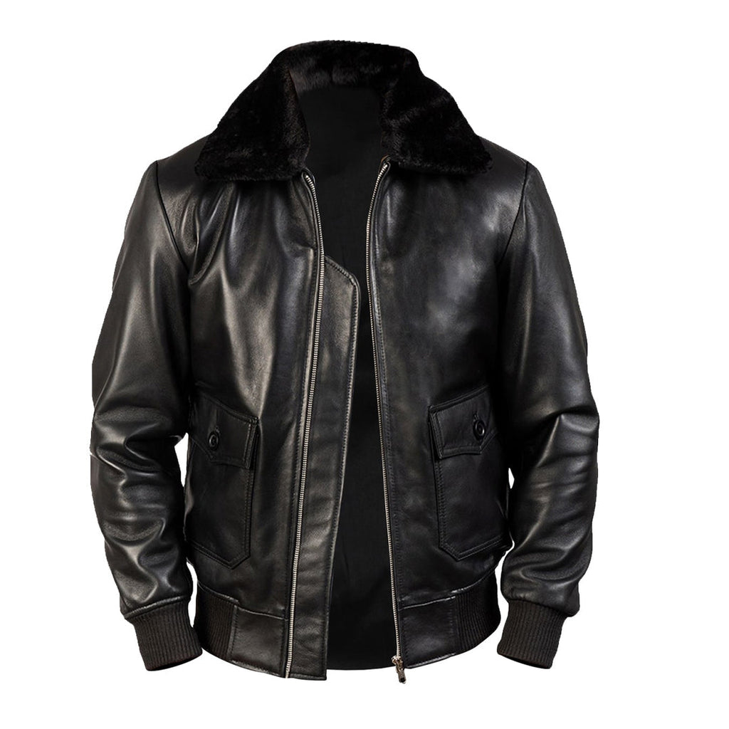 Mens G-1 Shearling Bomber Leather Jacket