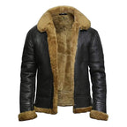 Mens B3 Flying Genuine Shearling Bomber Leather Jacket