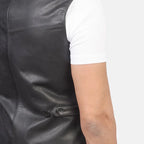 Mens Auden Black Leather Vest