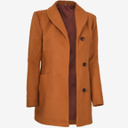 Barbara Rust Wool Coat For Women