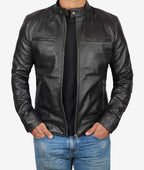 Mens Cafe Racer Jacket Black