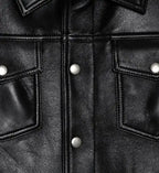 Womens Black Zipper Trucker Biker Jacket