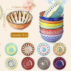 Bright Multicolor Ceramic Dessert Bowls – Crestiva Dinnerware