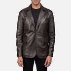 Daron Brown Leather Blazer