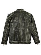 Charcoal Leather Jacket