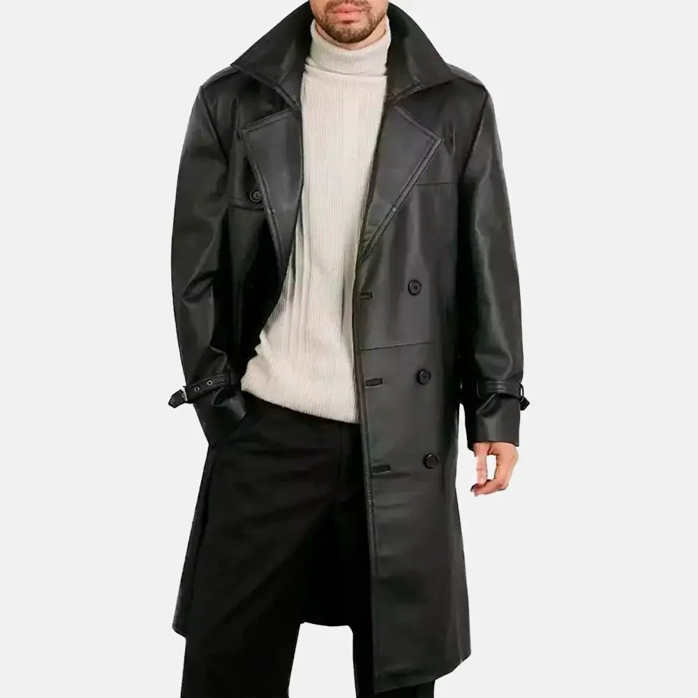 Double Breasted Mens Duster Coat