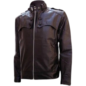 Versatile Mens Brown Biker Leather Jacket
