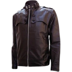 Versatile Mens Brown Biker Leather Jacket