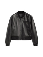 Classic Leather Bomber Jacket
