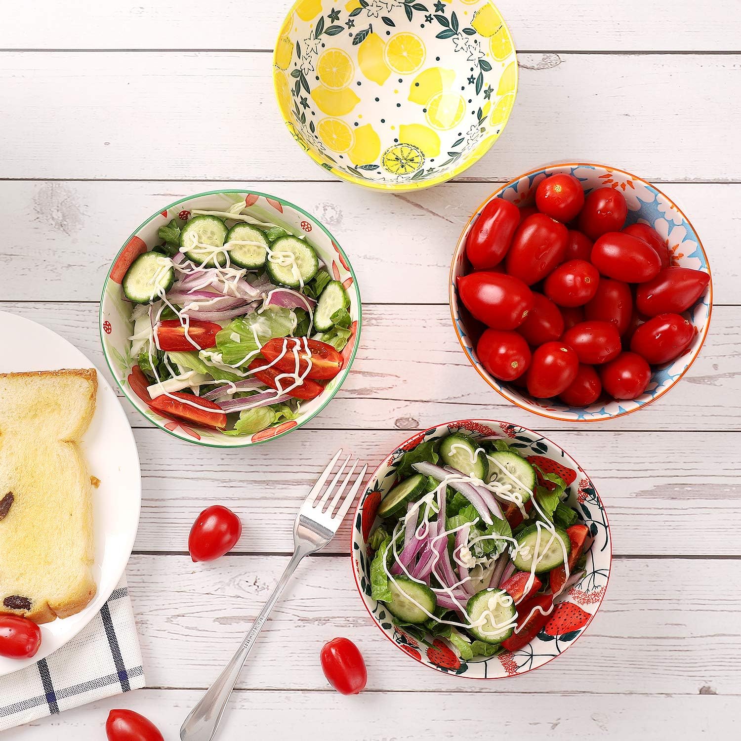 Colorful Crestiva Dinnerware – Salad and Pasta Bowls