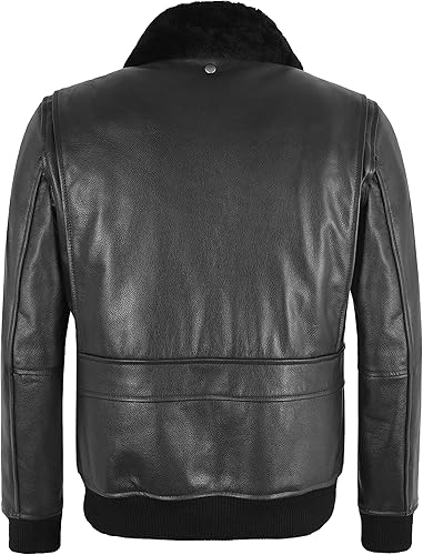 Cowhide Leather Aviator Jacket for Men