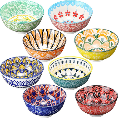 Crestiva Colorful Ceramic Bowls Set of 8 – 10oz