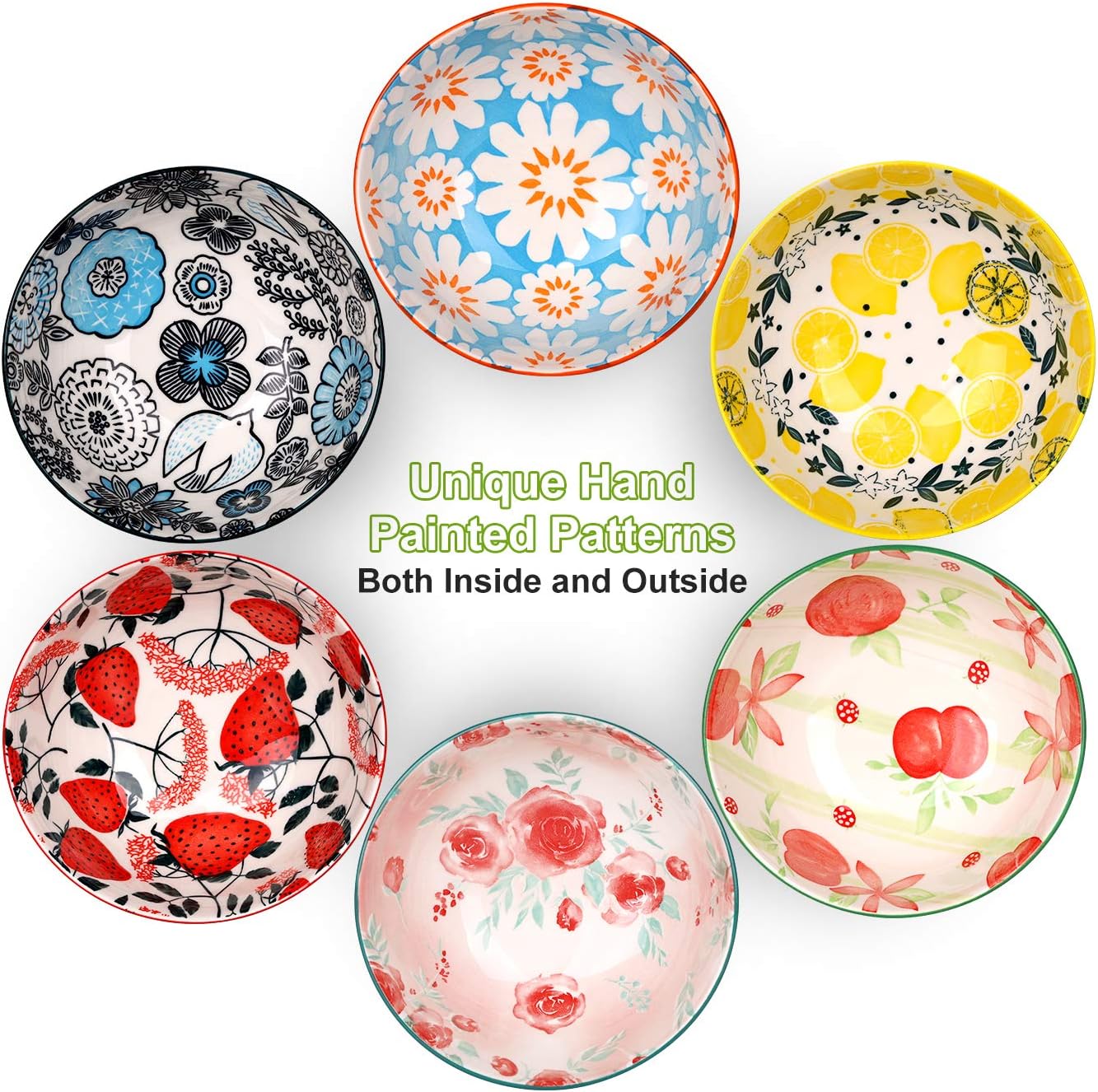 Crestiva Porcelain Bowls Set of 6 – Assorted Designs