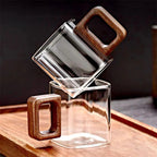 Crestiva designer square glass espresso mug
