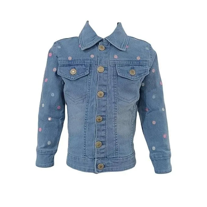 Girls Denim Motorcycle Jacket