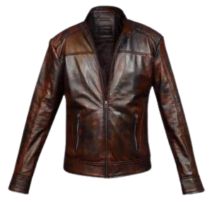 Vintage Leather Waxed Jacket for Men