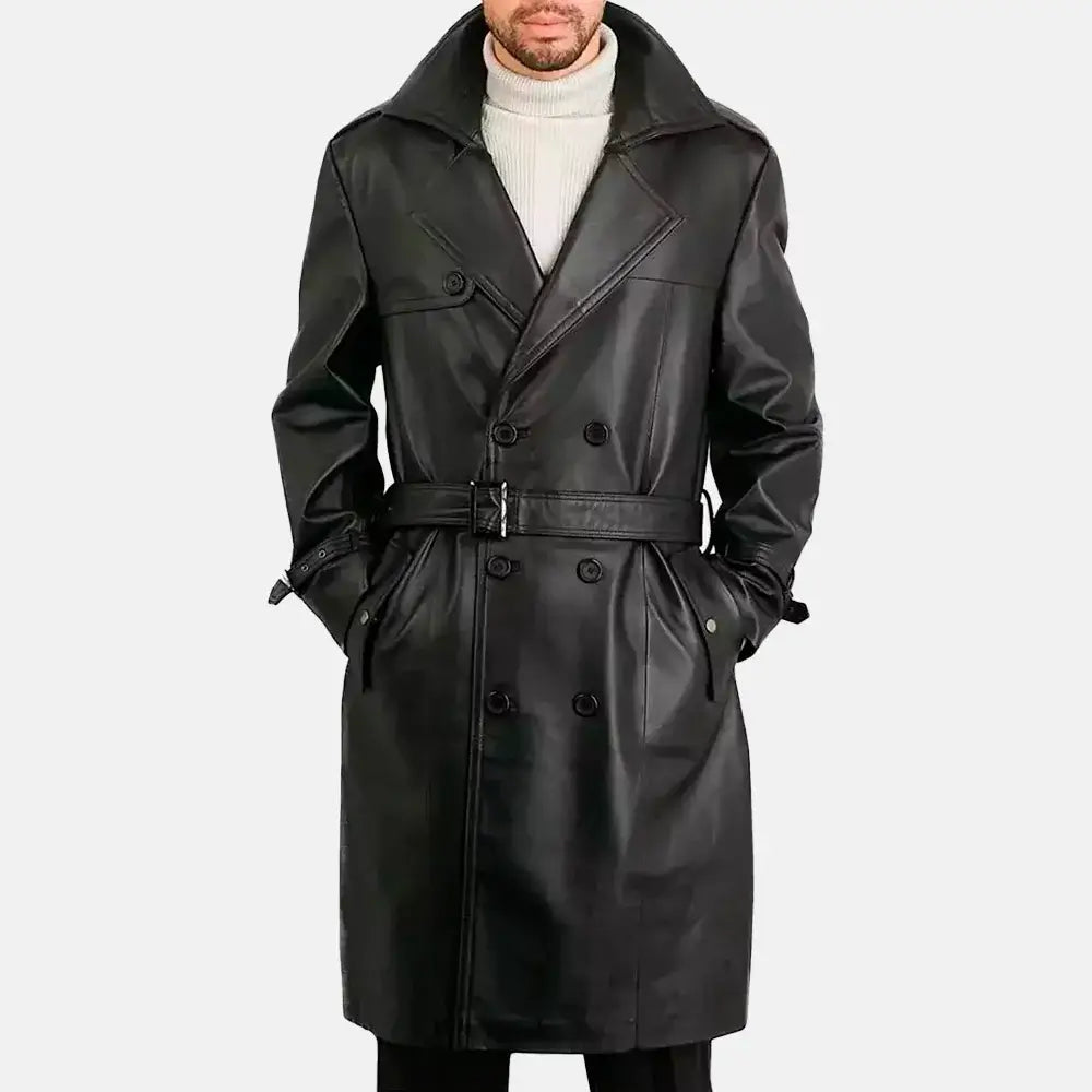 Double Breasted Mens Duster Coat