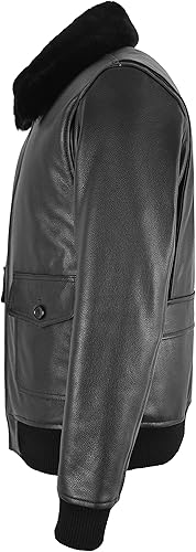 Cowhide Leather Aviator Jacket for Men