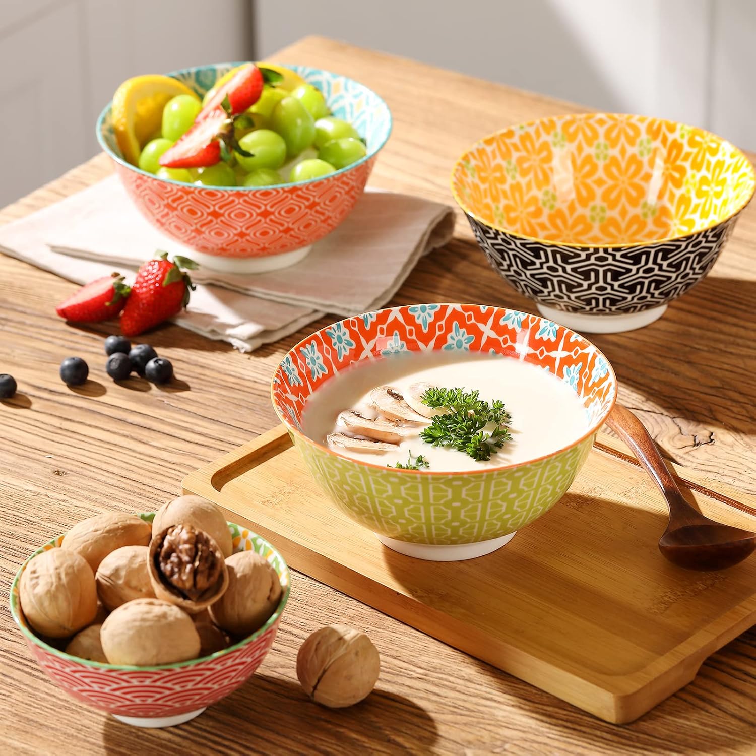 Durable Lead-Free Ceramic Bowls – Microwave and Dishwasher Safe