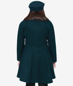Ana Womens Forest Green Wool Coat