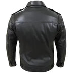 Classic Zipper Brown Leather Jacket