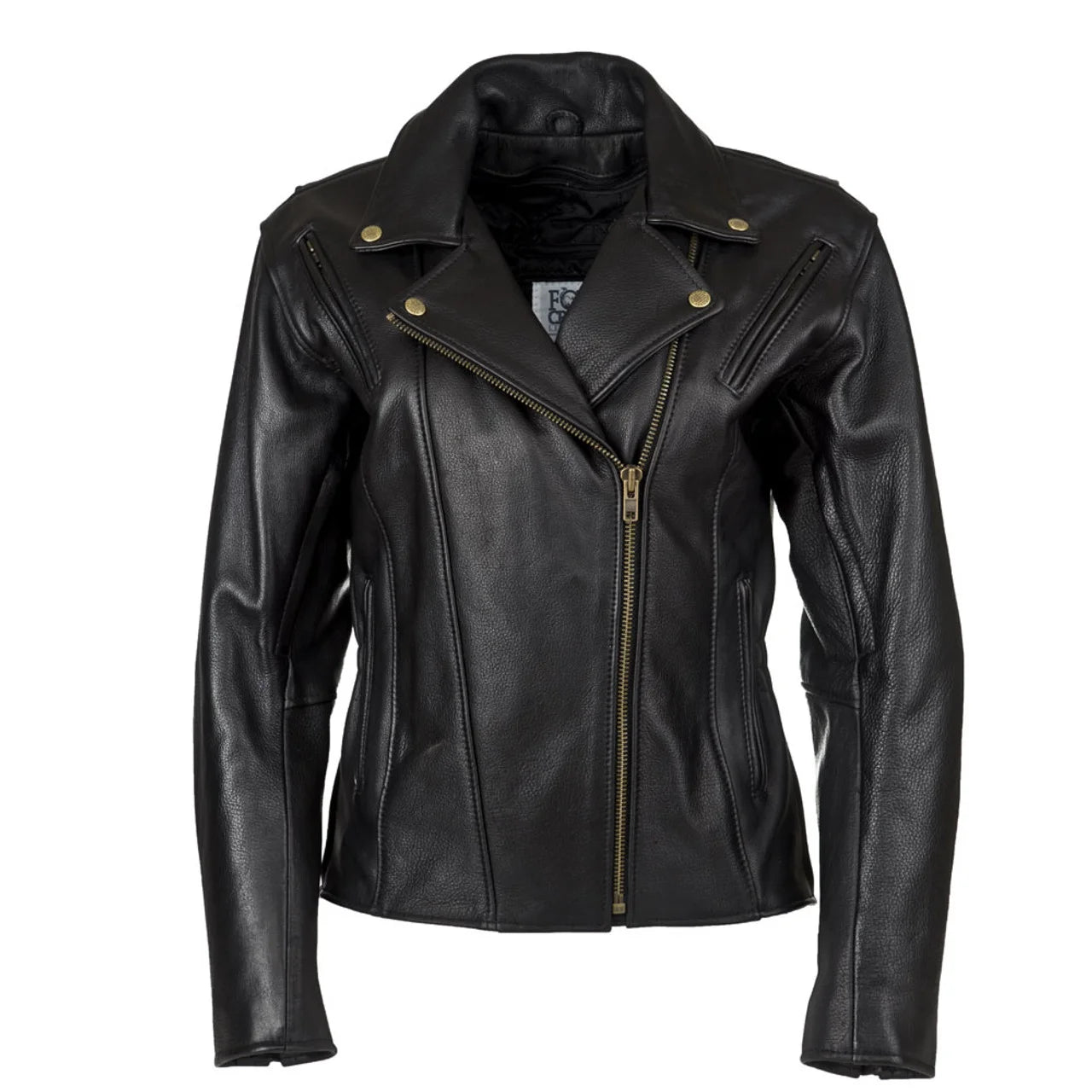 Womens Fitted Classic Motorcycle Jacket