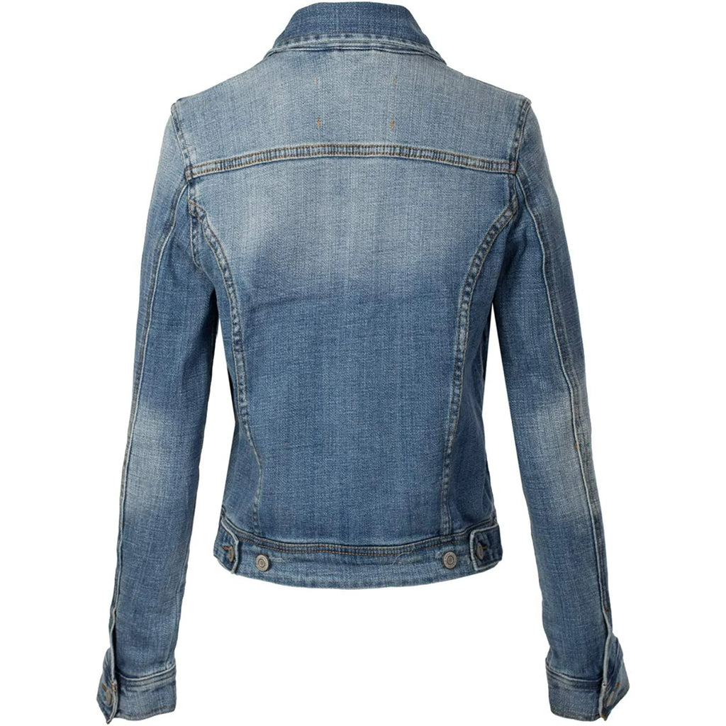 Stretch Denim Jacket Womens
