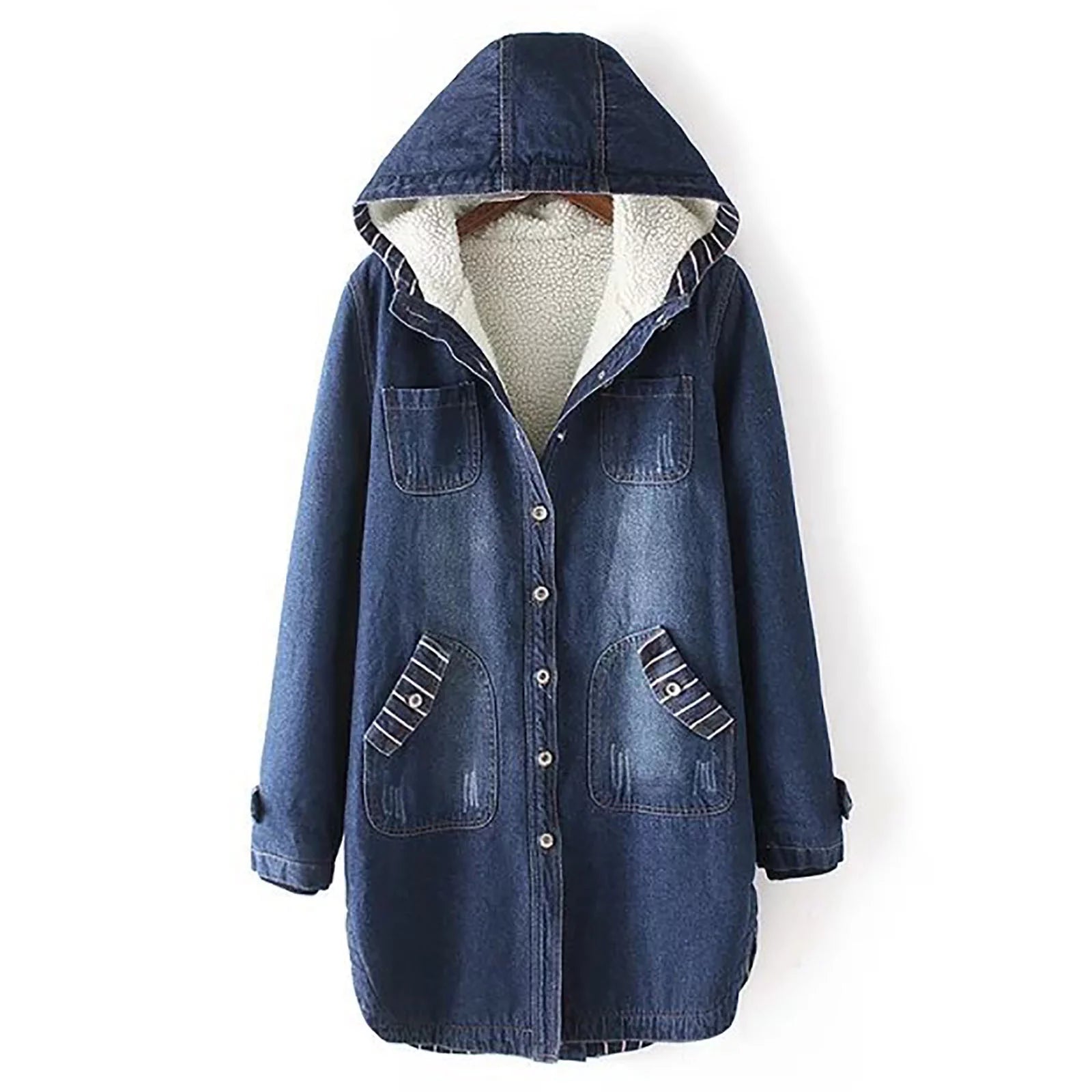 Womens Denim Jacket Fleece Lining