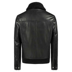 Bomber Fur Collar Real Leather Jacket