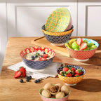 Gift-Boxed Crestiva Colorful Porcelain Bowl Set