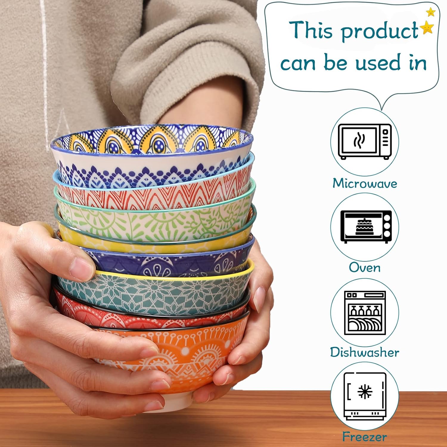 Gift-Ready Crestiva Vintage Style Ceramic Bowl Collection