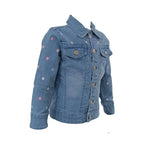 Girls Denim Motorcycle Jacket