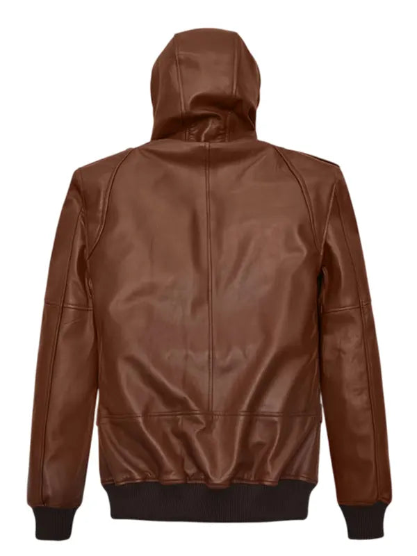 Hooded Leather Jacket