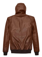 Hooded Leather Jacket