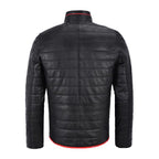 Mens Black Puffer Leather Jacket