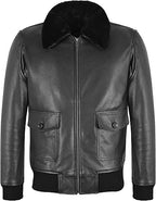 Cowhide Leather Aviator Jacket for Men