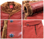 Ulyxis Shearling Lined Leather Overcoat