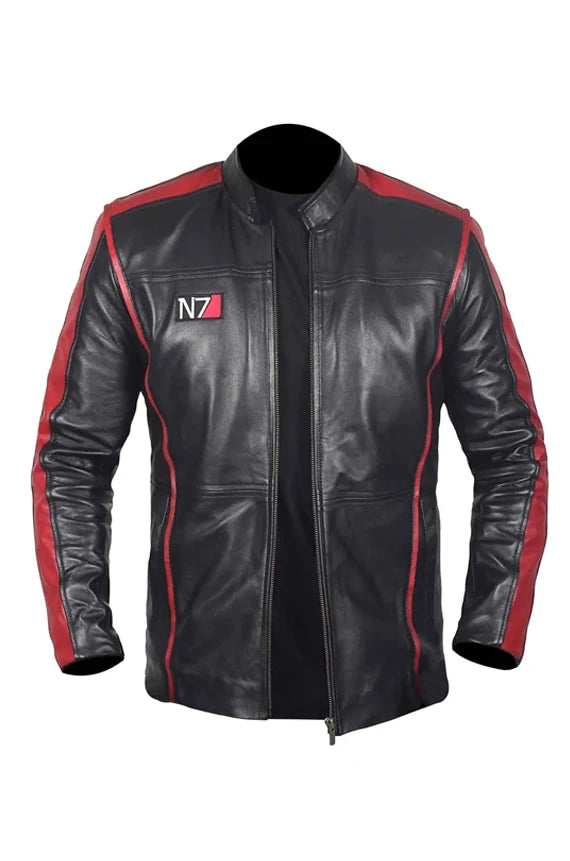 Mass Effect N7 Black Leather Jacket