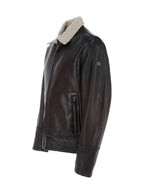 Mens Teddy Brown Leather Jacket