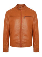Mens Classy Brown Leather Jacket