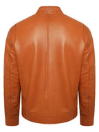 Mens Classy Brown Leather Jacket