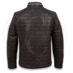 Mens Puffer Leather Jacket