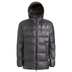 Leather And Down Puffer Jacket
