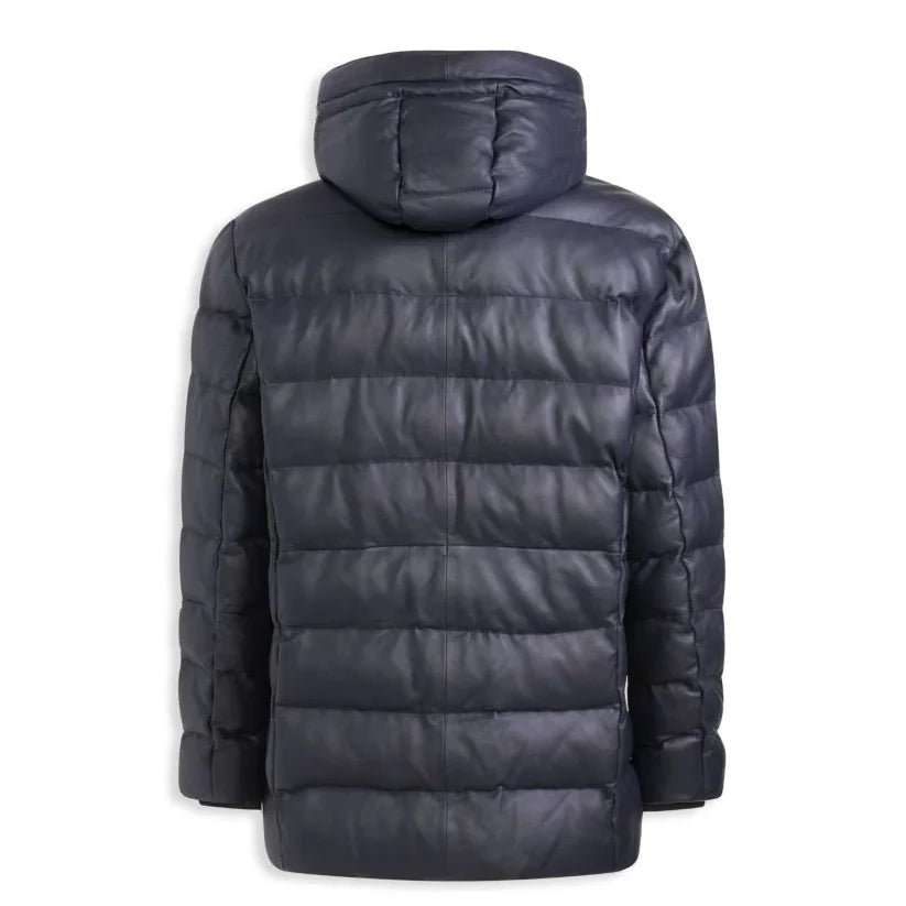 Leather And Down Puffer Jacket