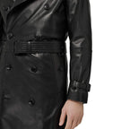 Mylion Wool-Lined Men's Winter Leather Car Coat