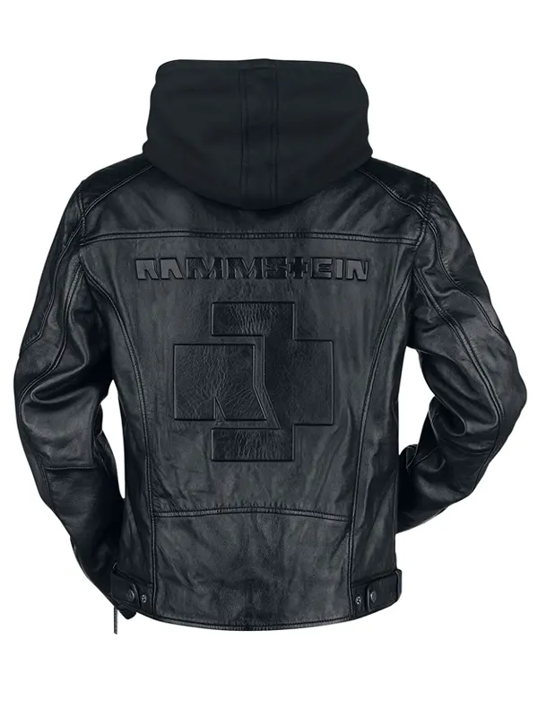 Rammstein Logo Black Leather Jacket