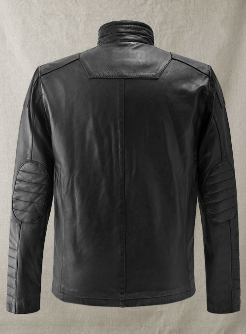 Cafe Racer Leather Jacket Black